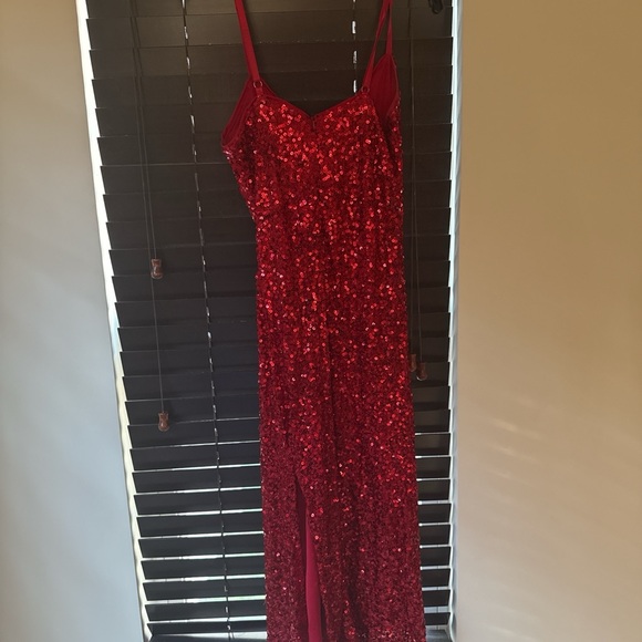 Fashion Nova Dresses & Skirts - Fashion Nova Strapless Red Sequin Dress